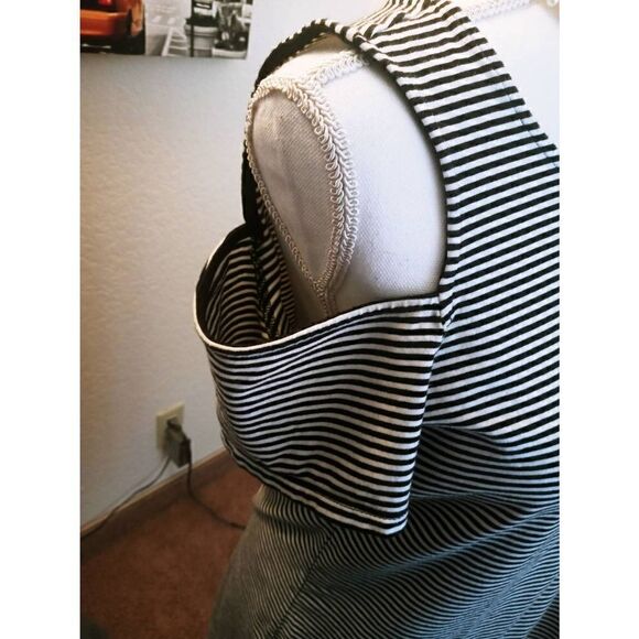 MICHAEL by Michael Kors open Shoulder Style Small Stripe Blouse-Large - Picture 2 of 6